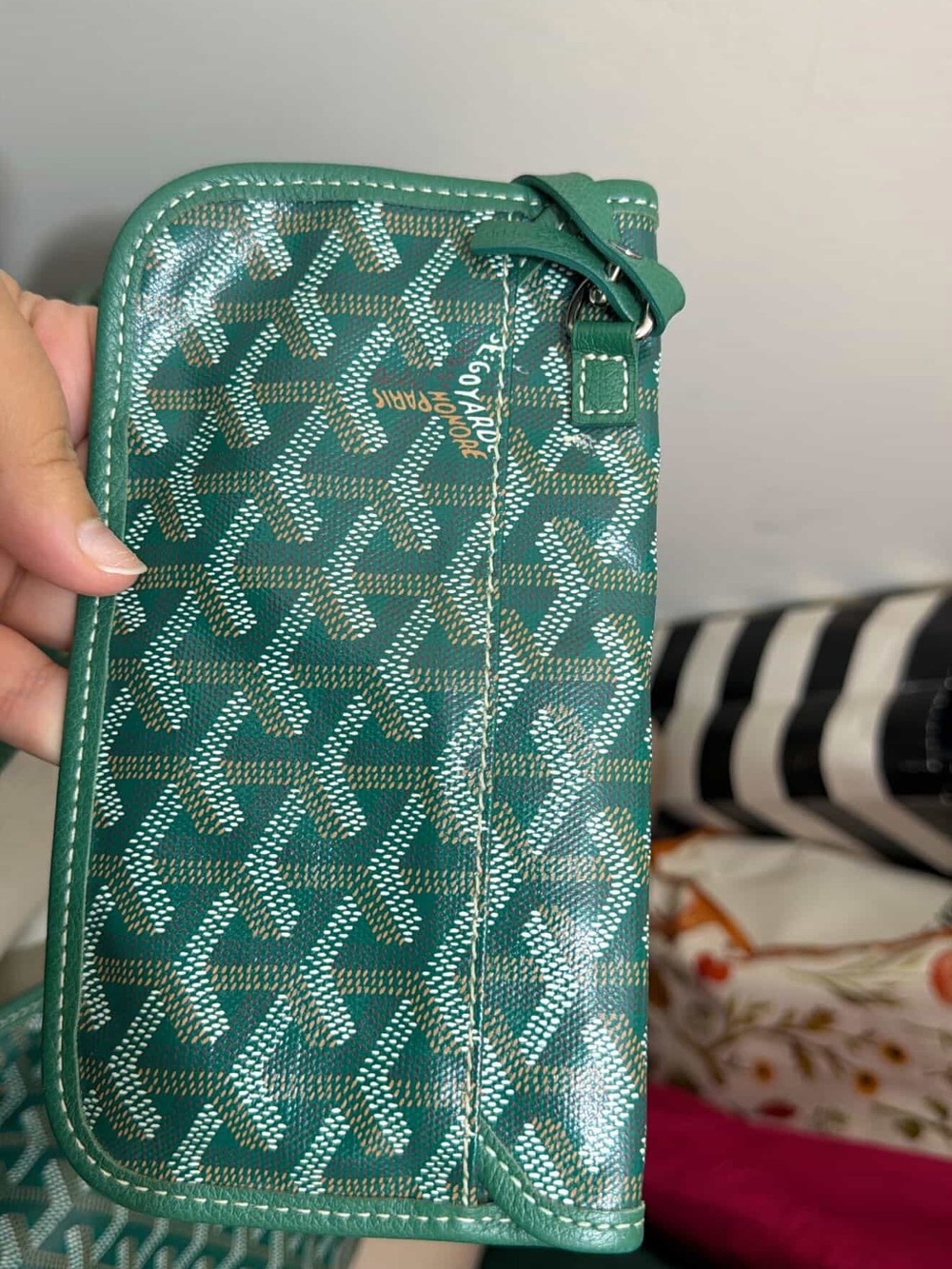 Goyard St. Louis Tote Green - Picture 5 of 14